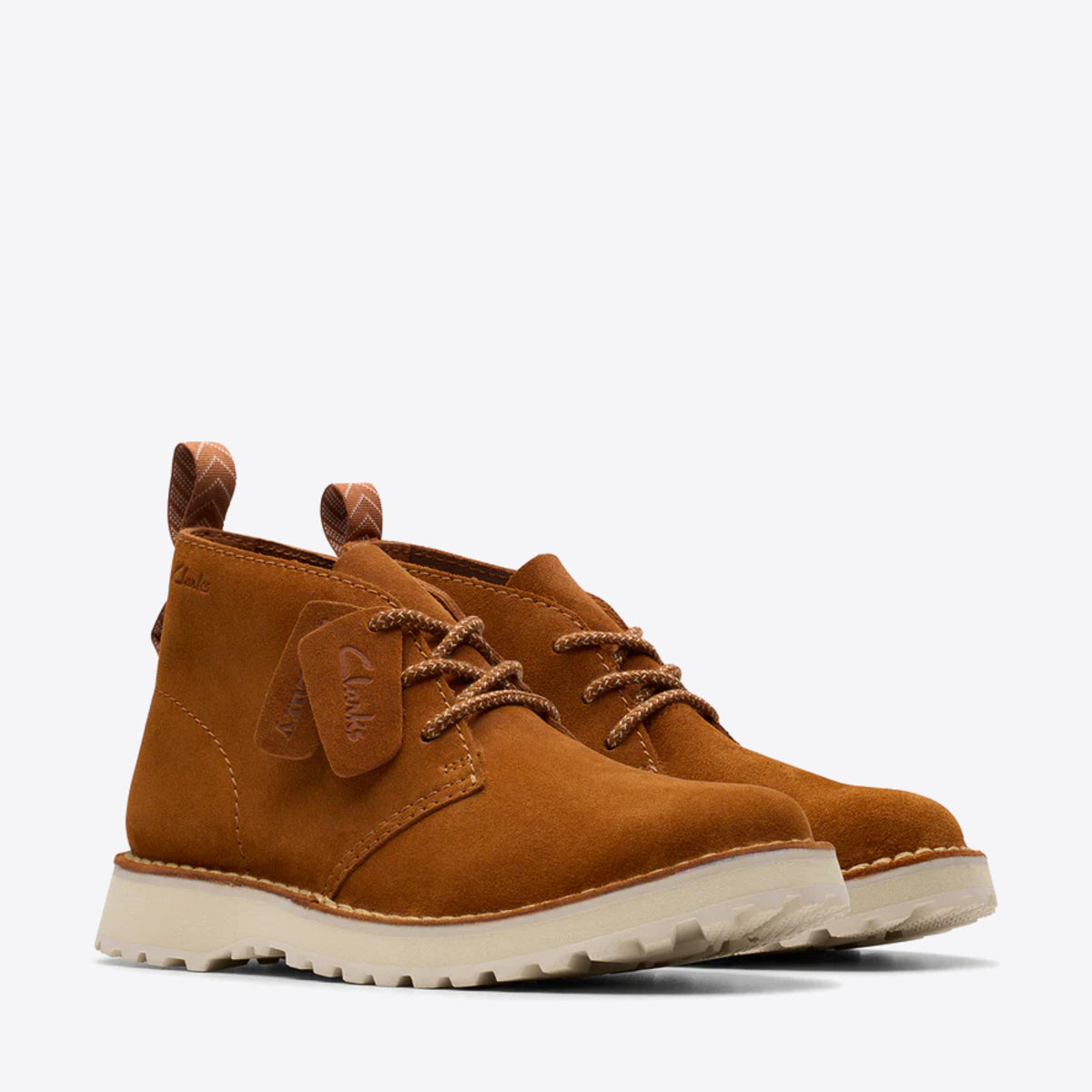 CLARKS Mens Solsbury DB Tan Suede - Image 5