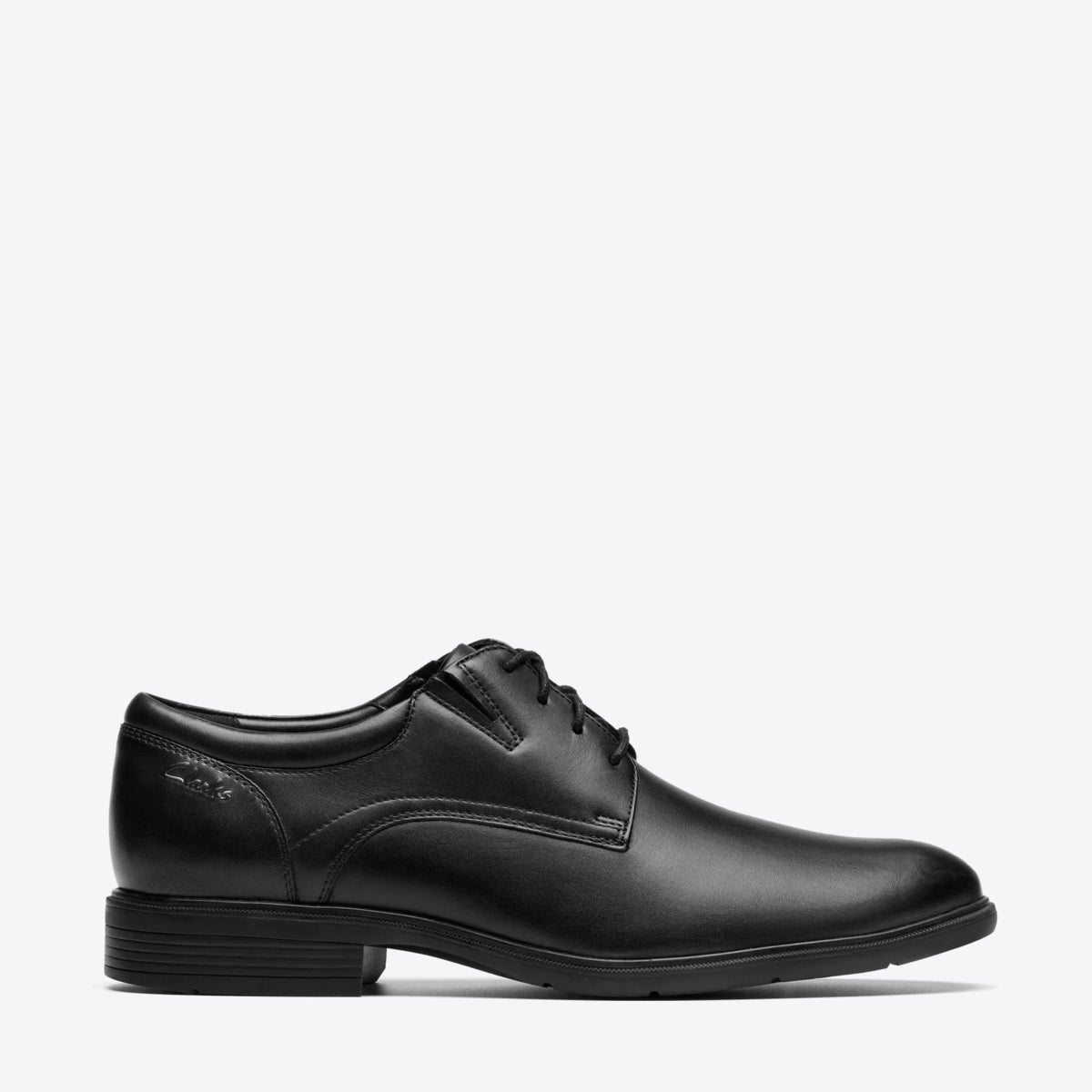 CLARKS Mens Steadwell Lace Black Leather - Image 0
