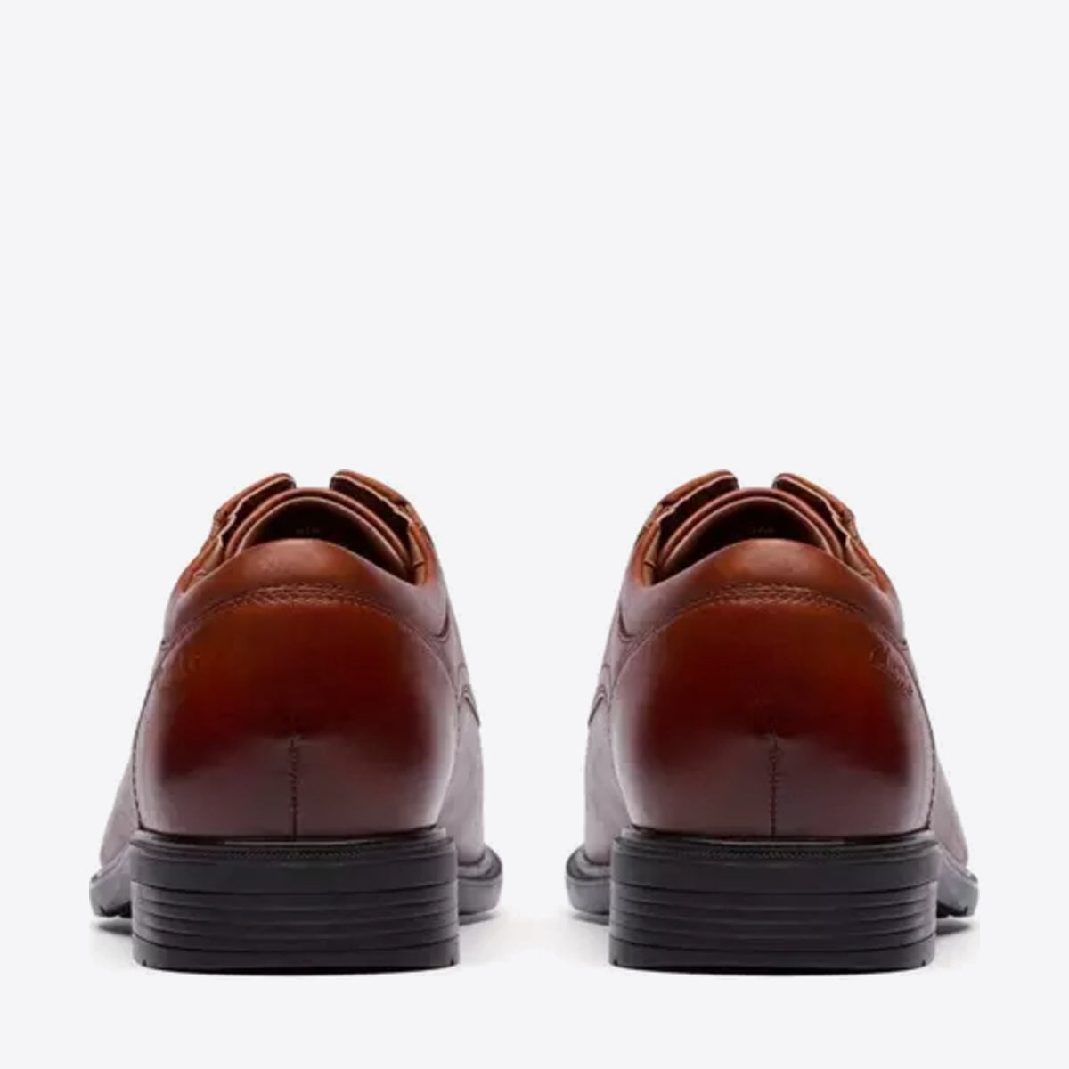 CLARKS Mens Steadwell Lace Dark Tan Leather - Image 0