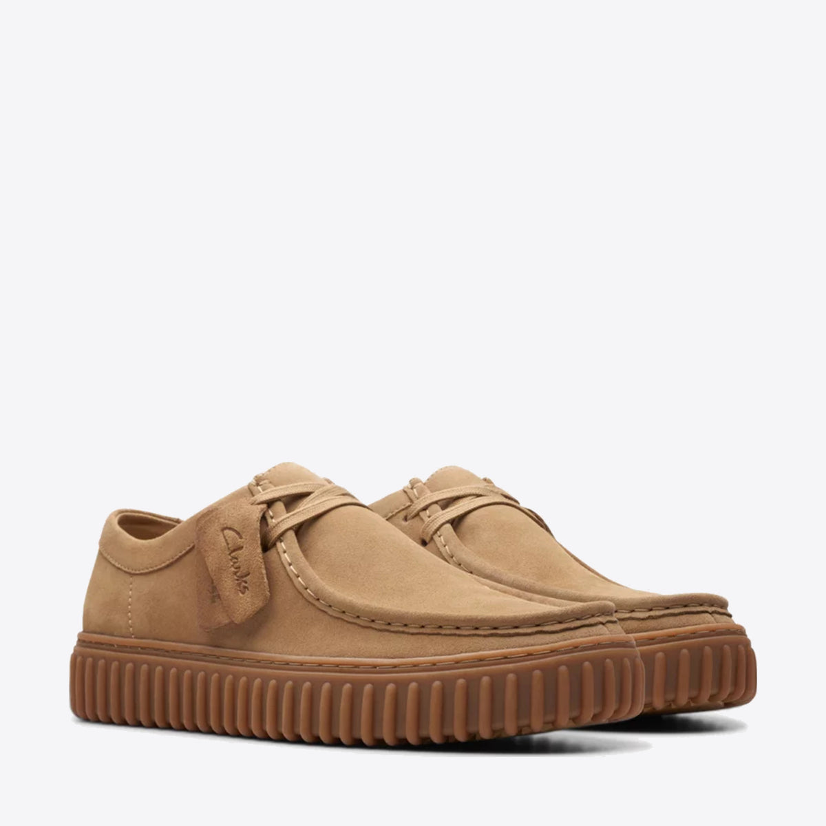CLARKS Mens Torhill Lo Dark Sand - Image 2