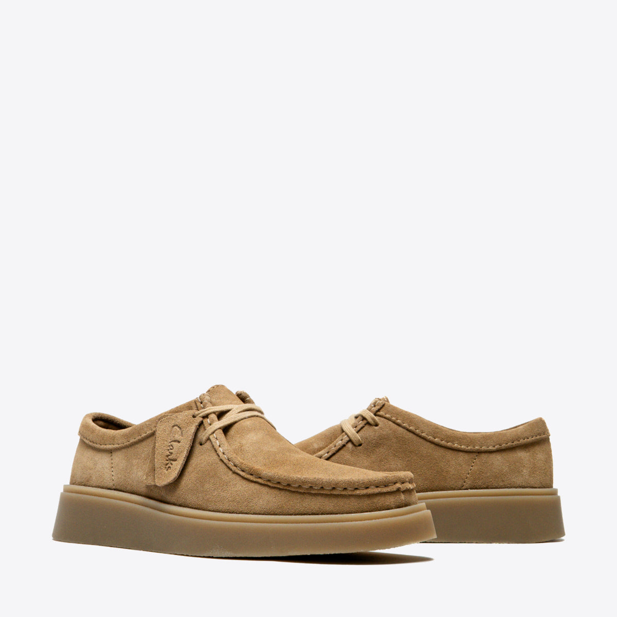 CLARKS Mens Torview Dark Sand Suede - Image 0