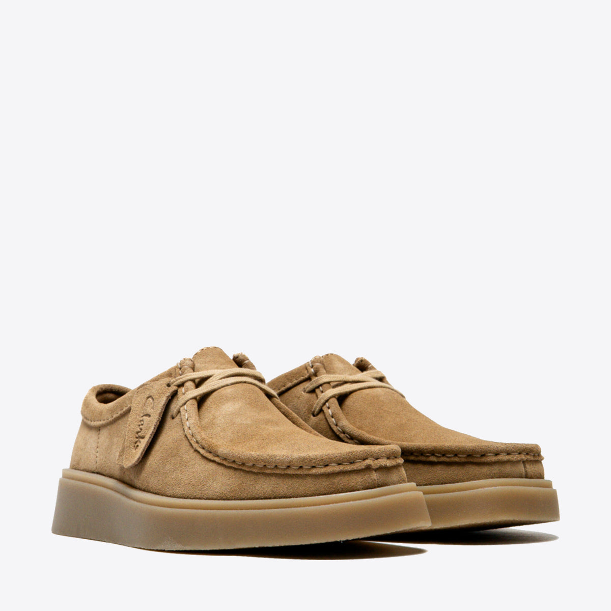 CLARKS Mens Torview Dark Sand Suede - Image 0