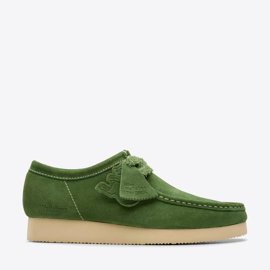 CLARKS Mens Wallabee 2604 Green Suede - Image 1