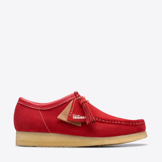 CLARKS Mens Wallabee Suede Red Suede - Image 1