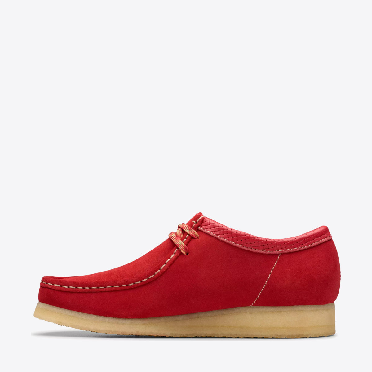 CLARKS Mens Wallabee Suede Red Suede - Image 2