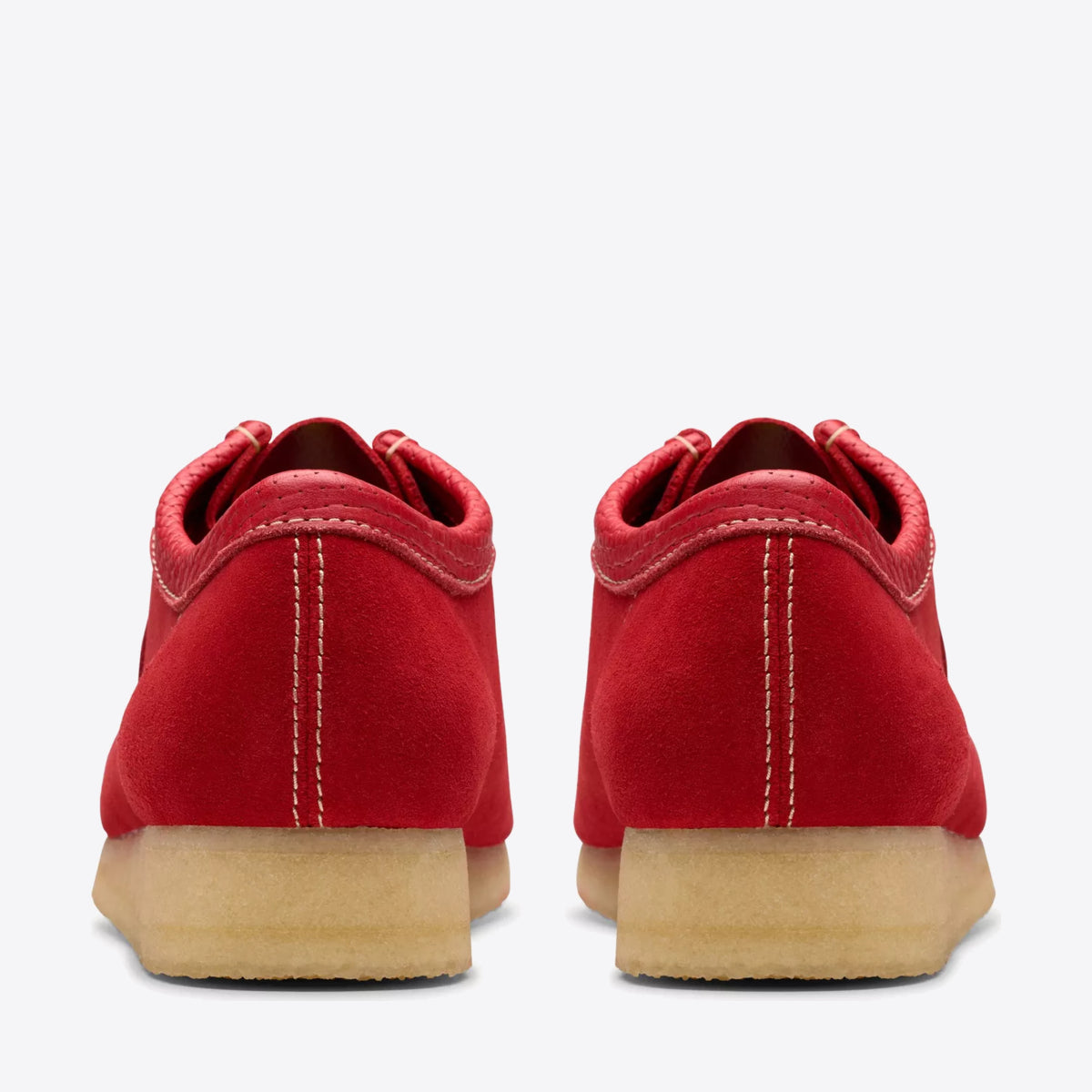 CLARKS Mens Wallabee Suede Red Suede - Image 4
