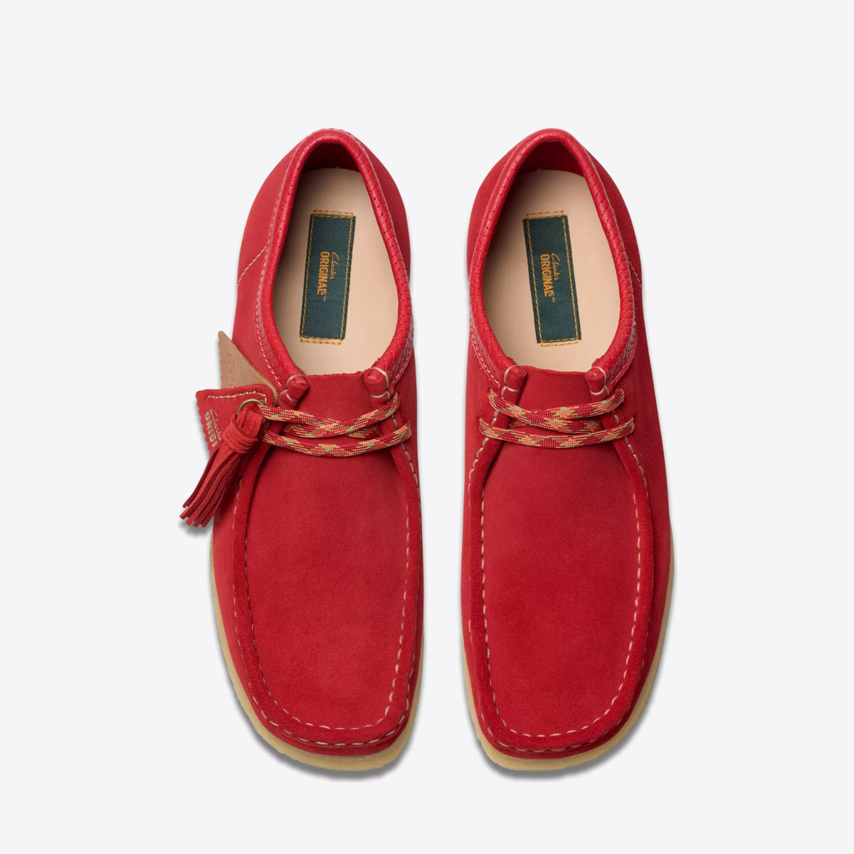 CLARKS Mens Wallabee Suede Red Suede - Image 5