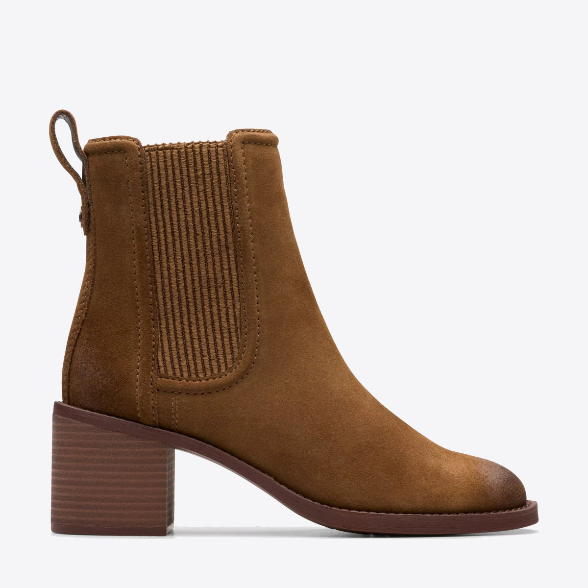 CLARKS Womens Chamberly Top Walnut Suede - Image 1