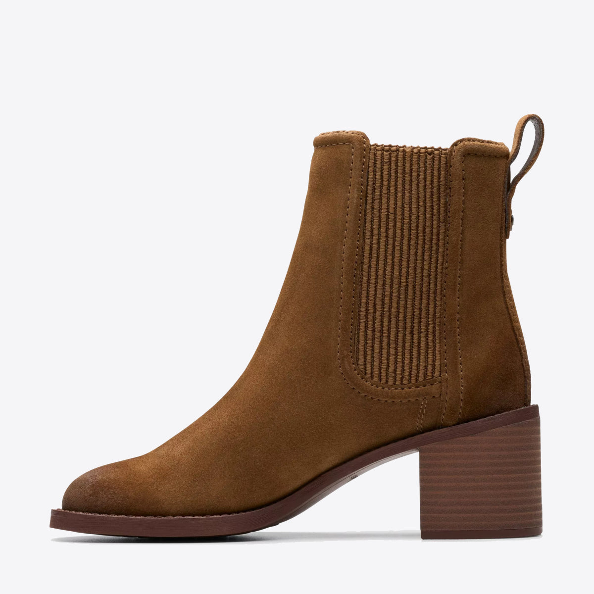 CLARKS Womens Chamberly Top Walnut Suede - Image 2