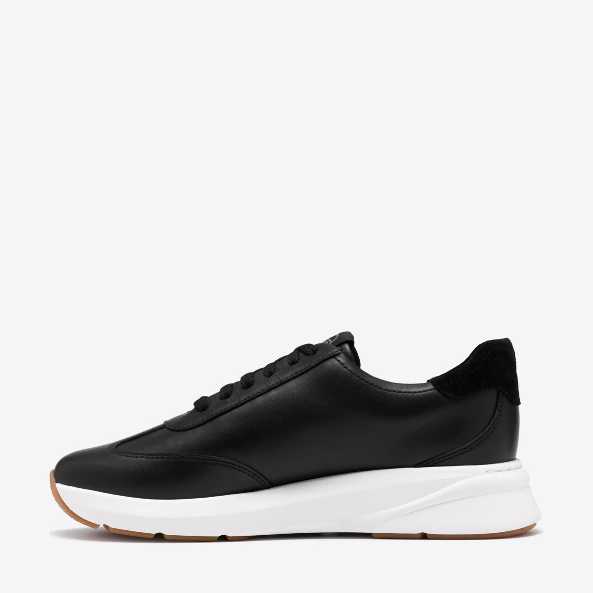 CLARKS Womens Code R Run Black Leather - Image 0
