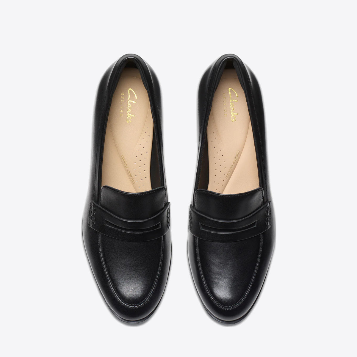 CLARKS Womens Freva 55 Edge Black Leather - Image 6