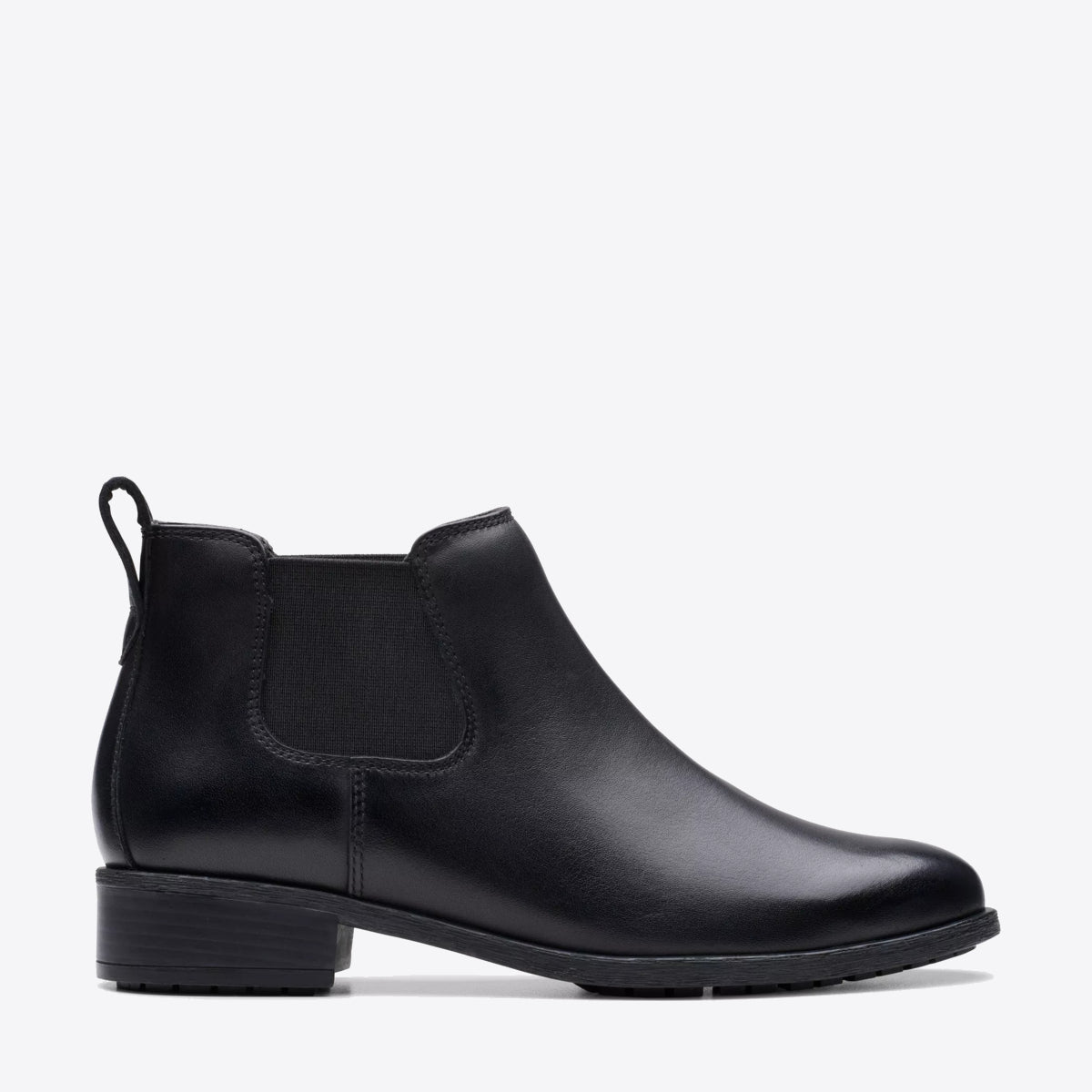 CLARKS Womens Havisham Top Black Leather - Image 1