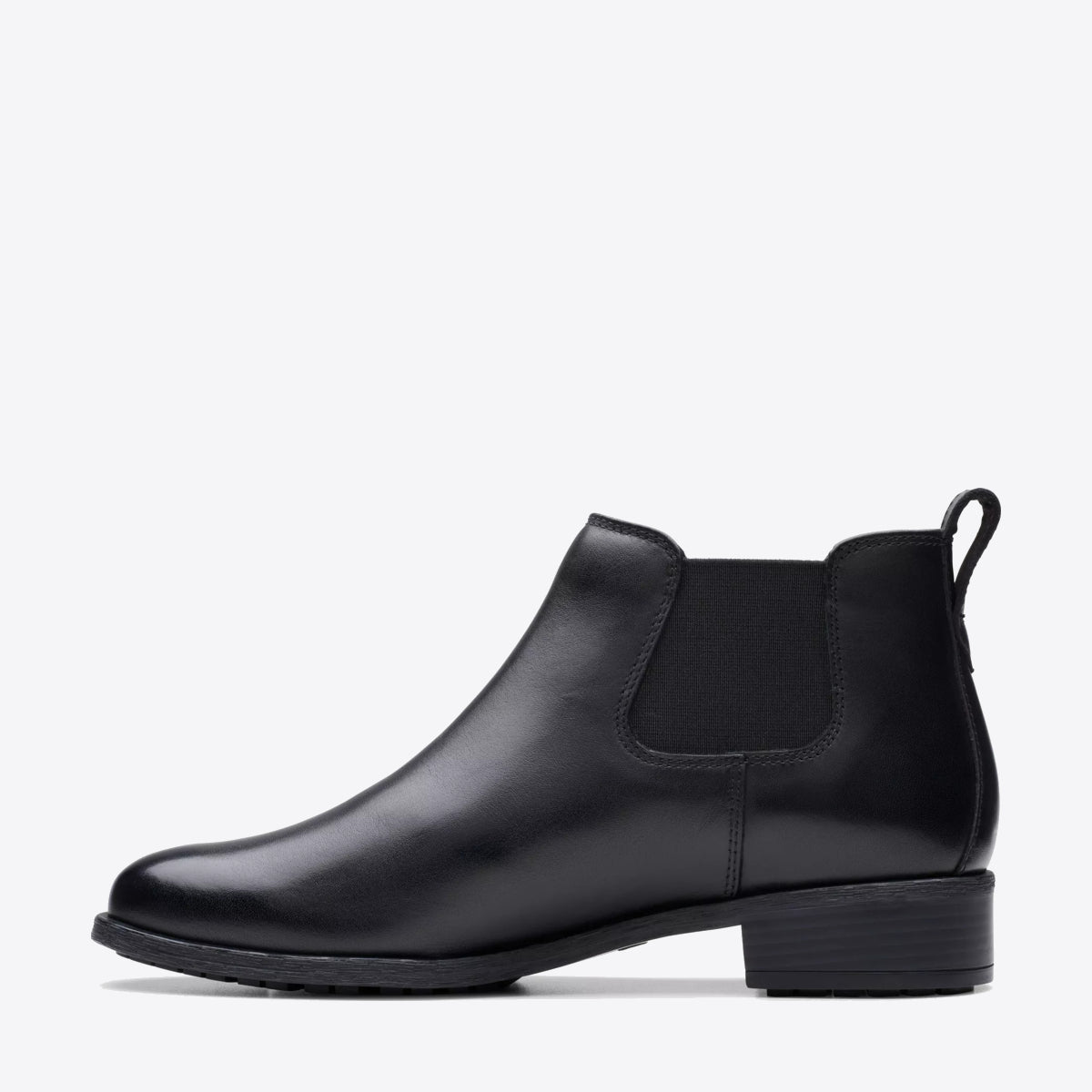 CLARKS Womens Havisham Top Black Leather - Image 2