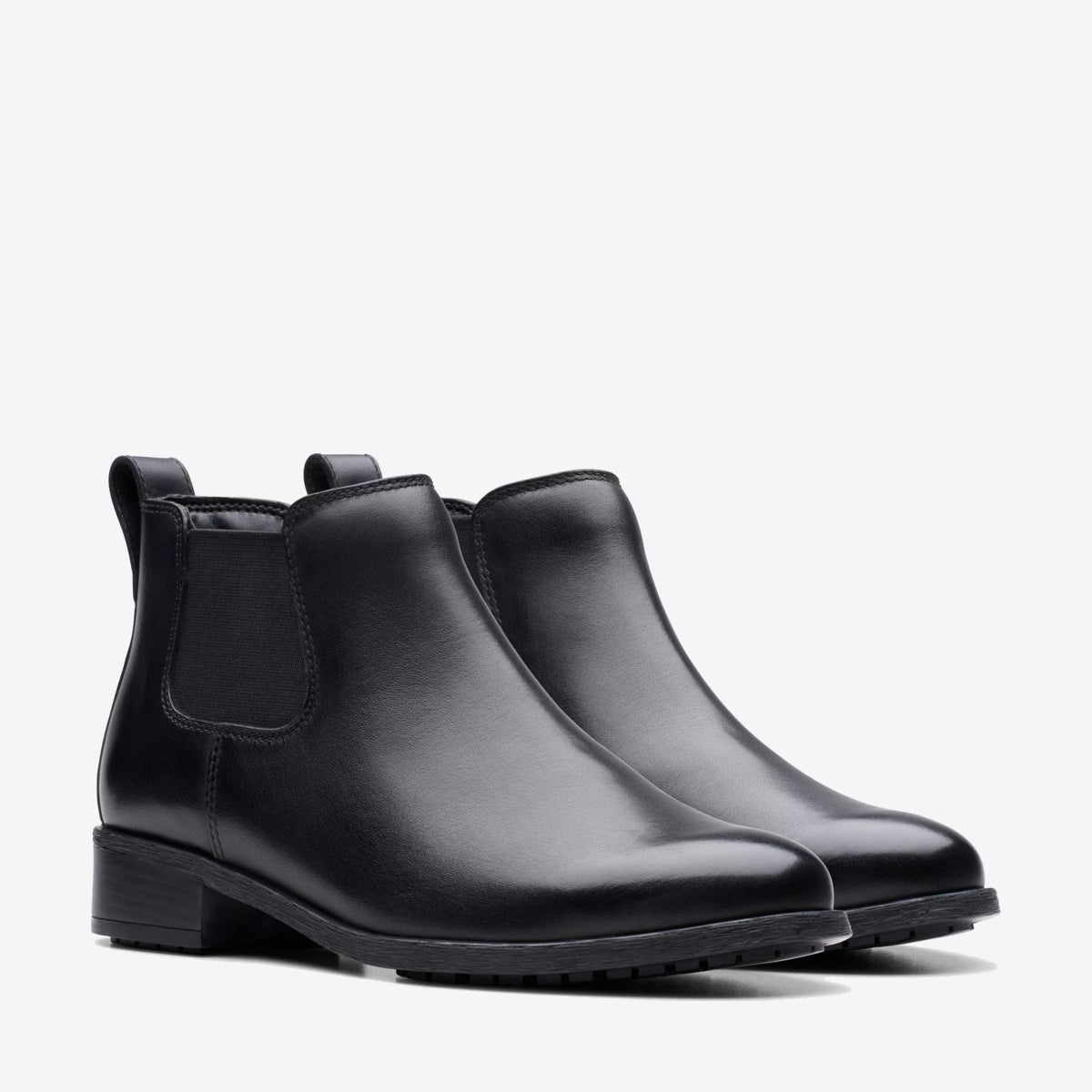 CLARKS Womens Havisham Top Black Leather - Image 4