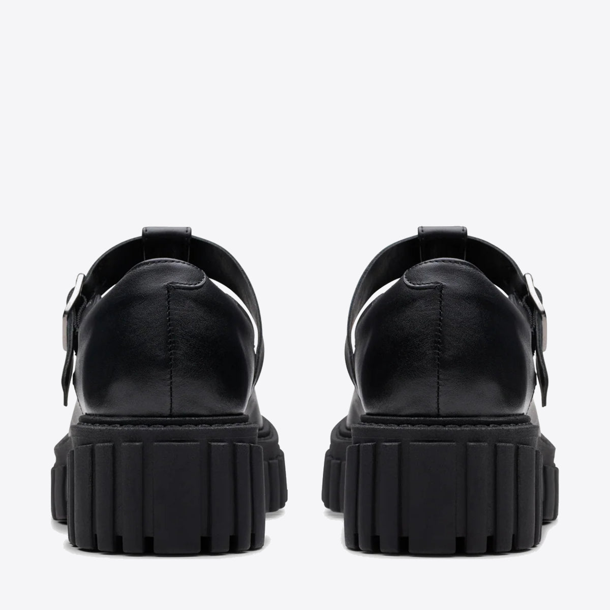 CLARKS Womens Page Bar Black Leather - Image 5