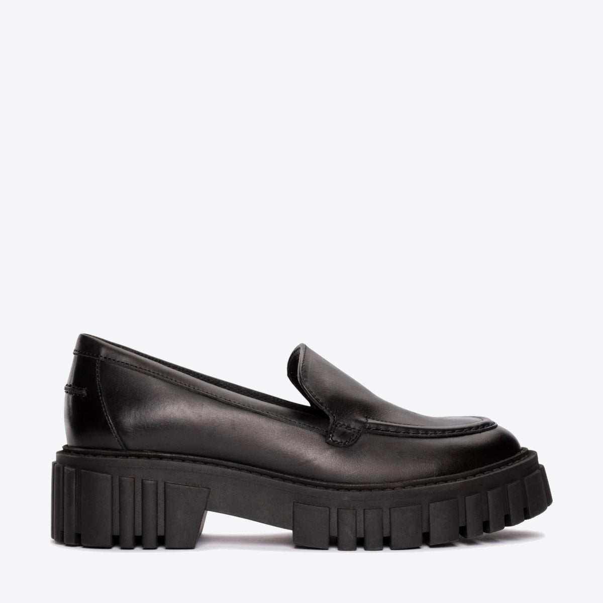 CLARKS Womens Page Loafer Black Leather - Image 1