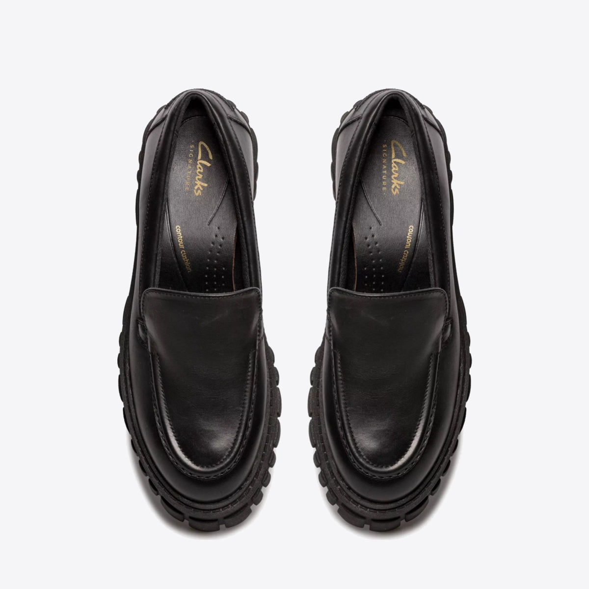 CLARKS Womens Page Loafer Black Leather - Image 6