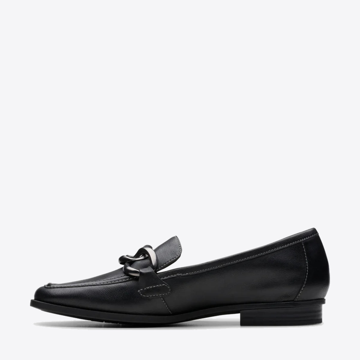 CLARKS Womens Sarafyna Iris Black Soft Leather - Image 2
