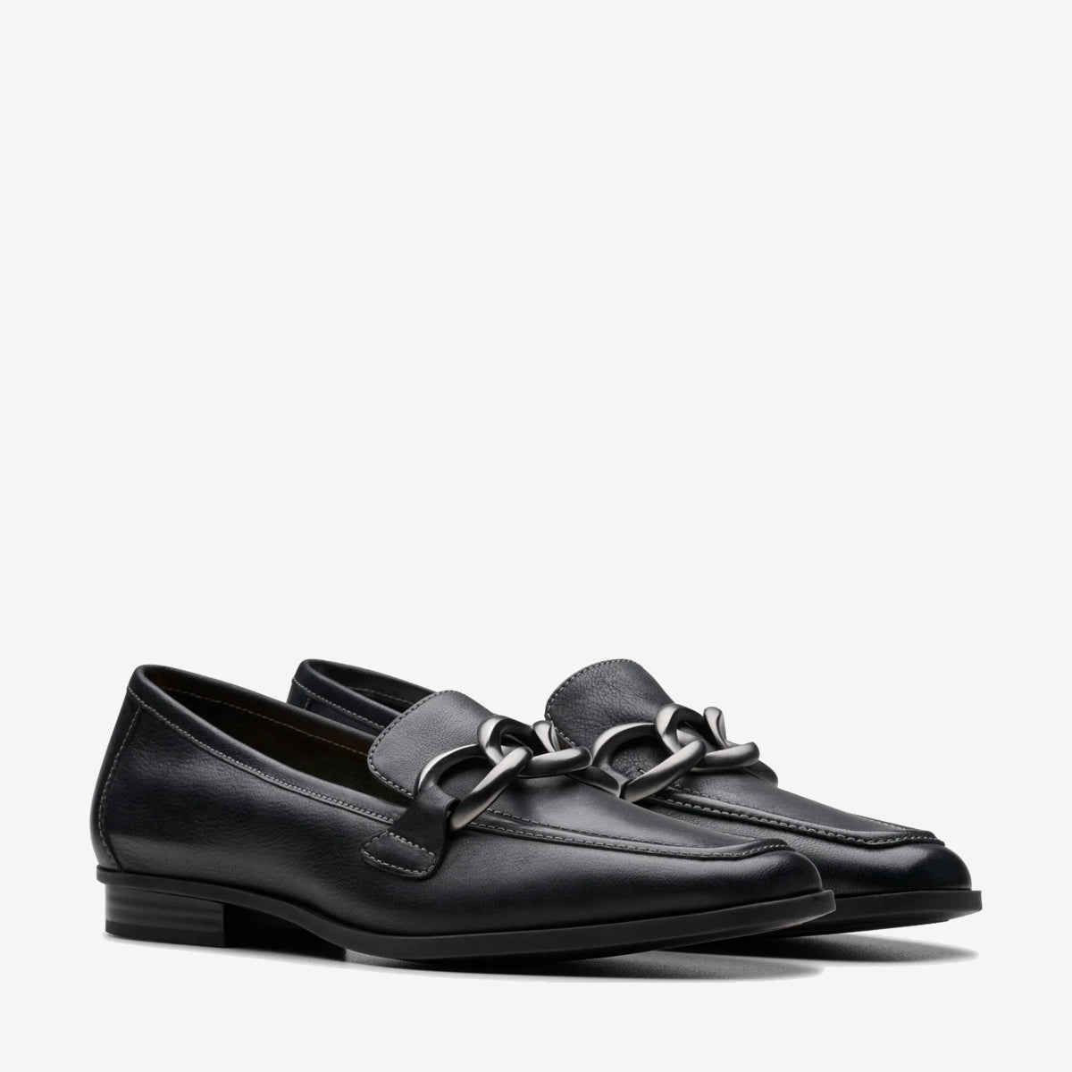CLARKS Womens Sarafyna Iris Black Soft Leather - Image 4
