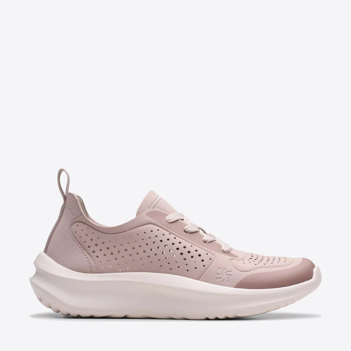CLARKS Womens Solevana Tie Mauve Combi - Image 1