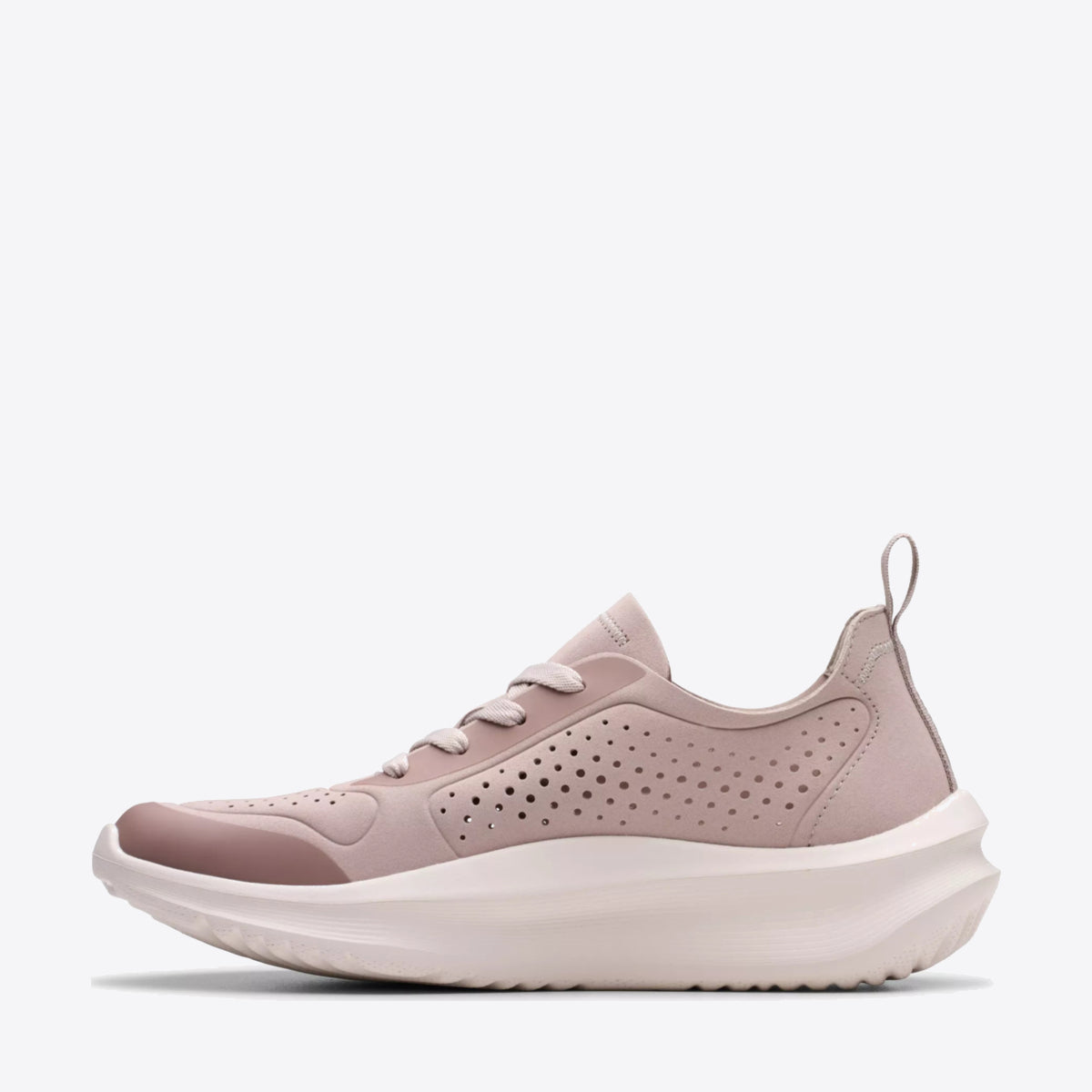 CLARKS Womens Solevana Tie Mauve Combi - Image 2