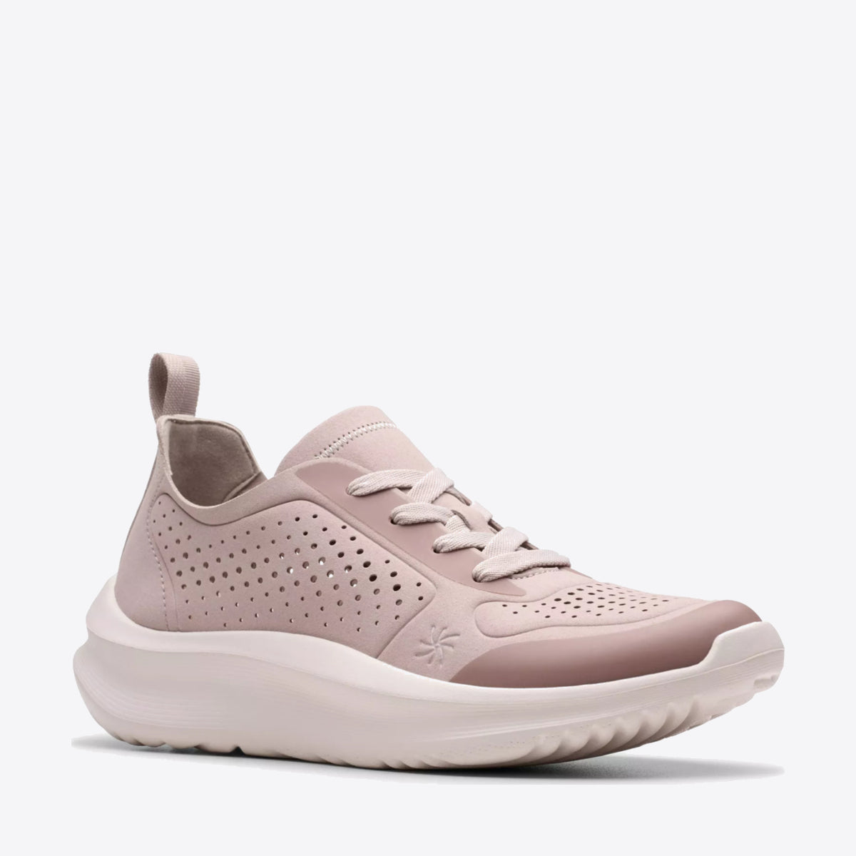 CLARKS Womens Solevana Tie Mauve Combi - Image 4