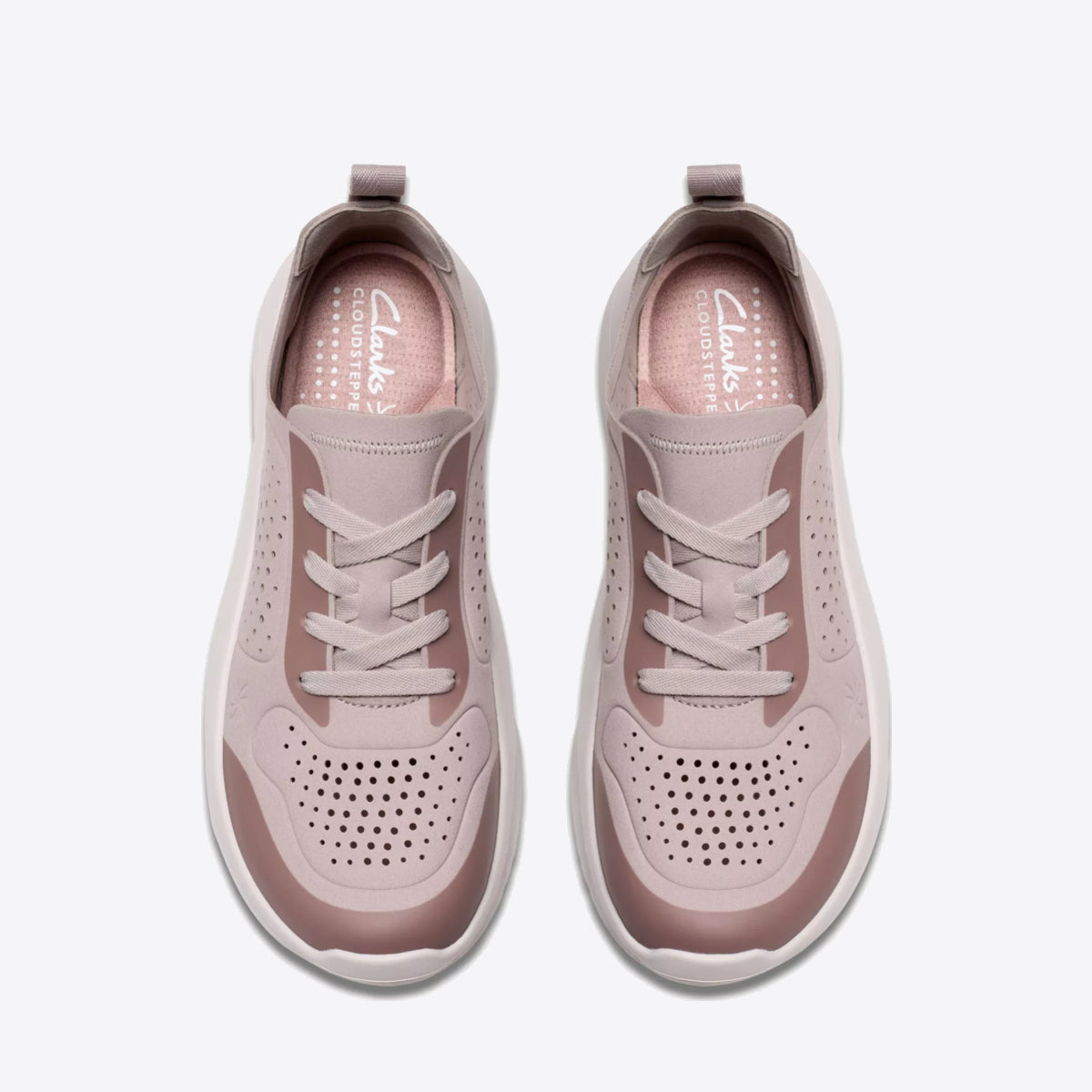 CLARKS Womens Solevana Tie Mauve Combi - Image 6