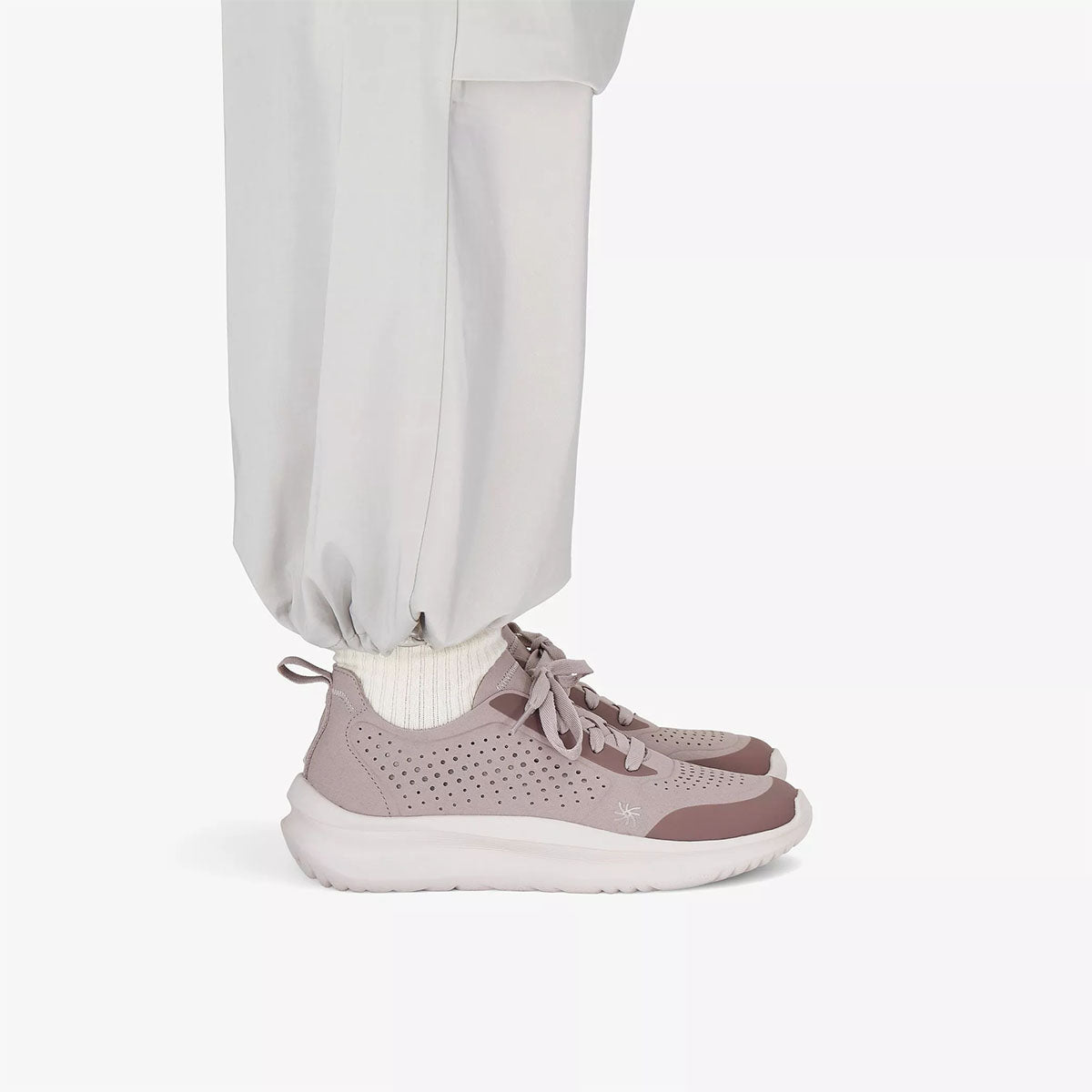 CLARKS Womens Solevana Tie Mauve Combi - Image 7