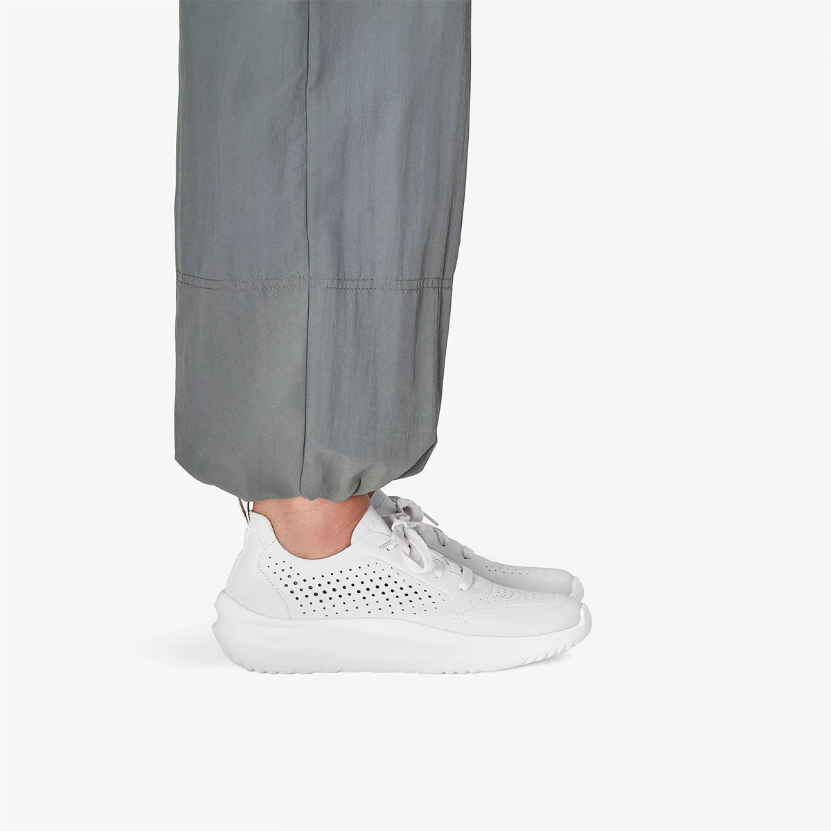 CLARKS Womens Solevana Tie Off White - Image 7