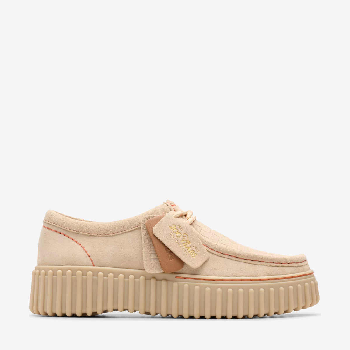 CLARKS Womens Torhill Bee Ecru Suede - Image 1