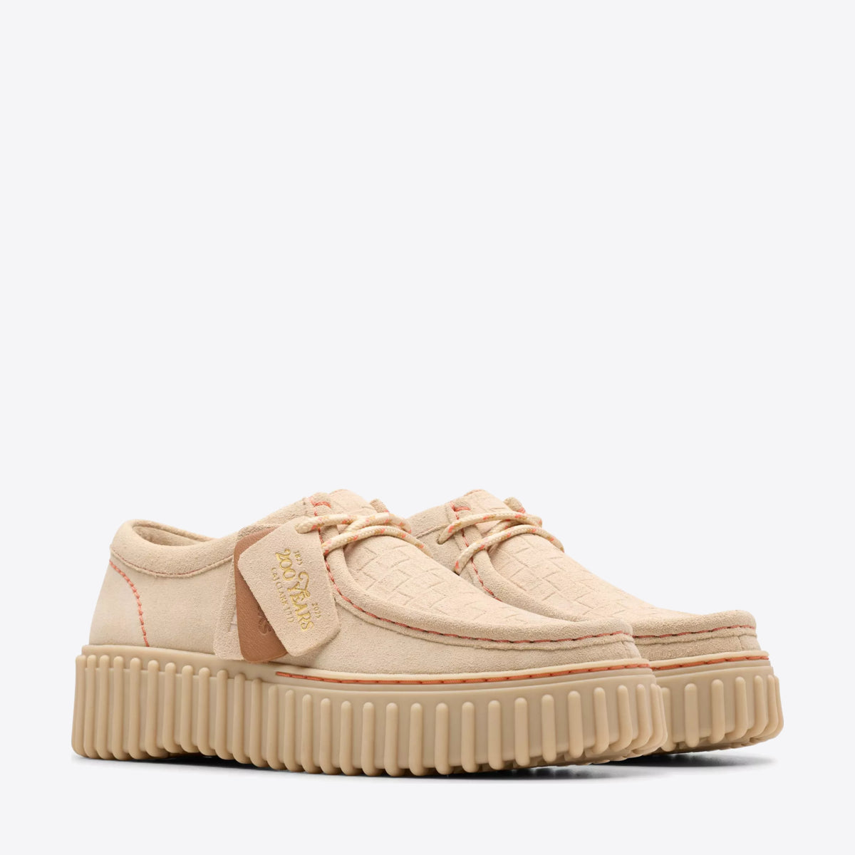CLARKS Womens Torhill Bee Ecru Suede - Image 4