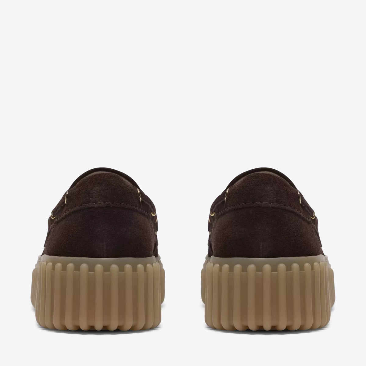 CLARKS Womens Torhill Boat Dark Brown Suede - Image 0
