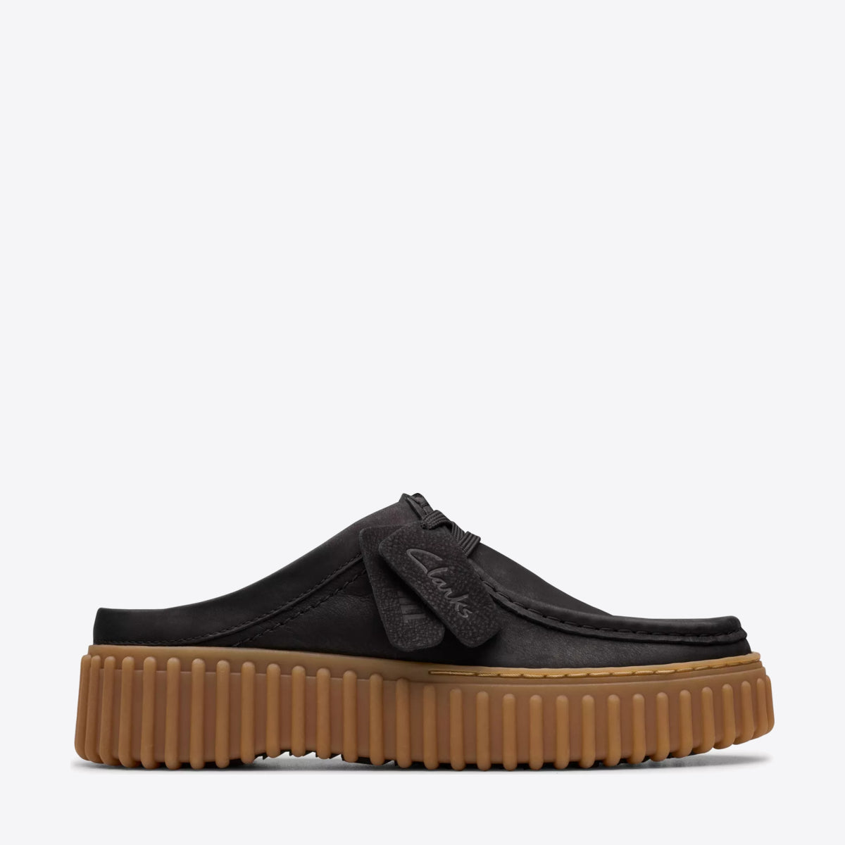 CLARKS Womens Torhill Mule Black Nubuck - Image 1