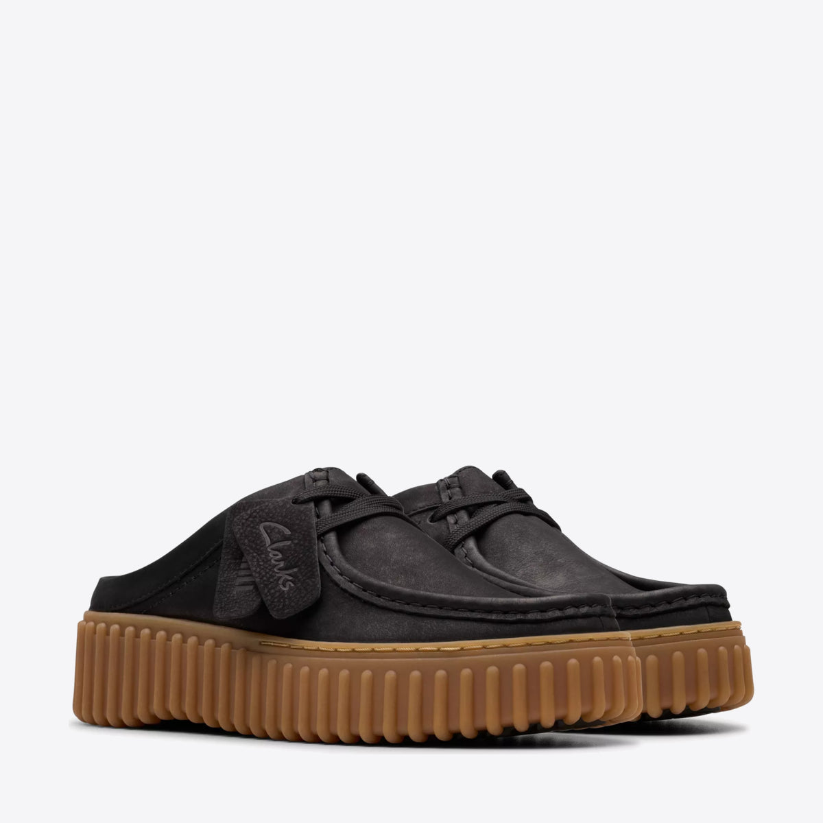 CLARKS Womens Torhill Mule Black Nubuck - Image 4