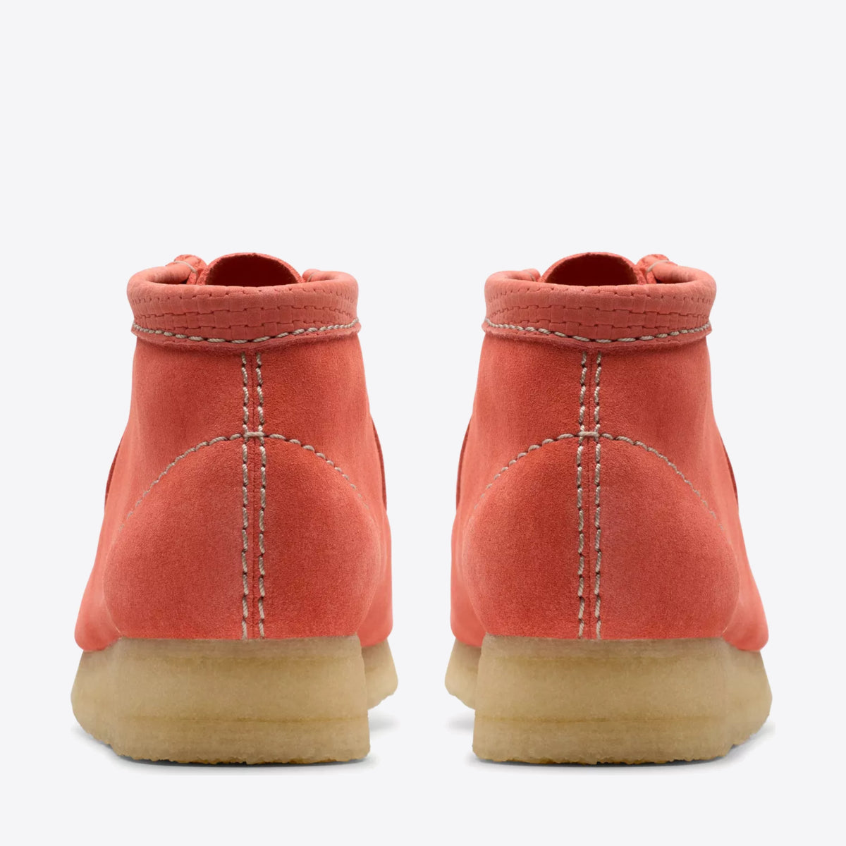CLARKS Womens Wallabee Boot Suede Coral Suede - Image 5