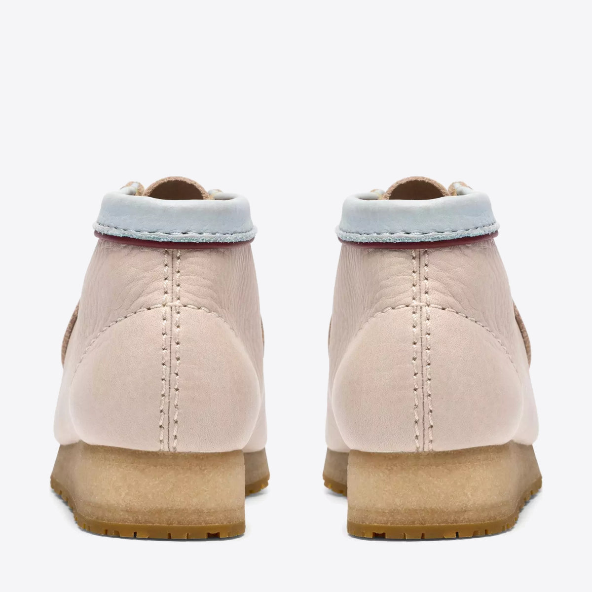 CLARKS Womens Wallabee Boot White Combination Leather - Image 0