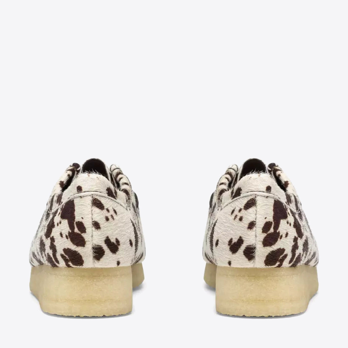 CLARKS Womens Wallabee Brown Cow Print - Image 0