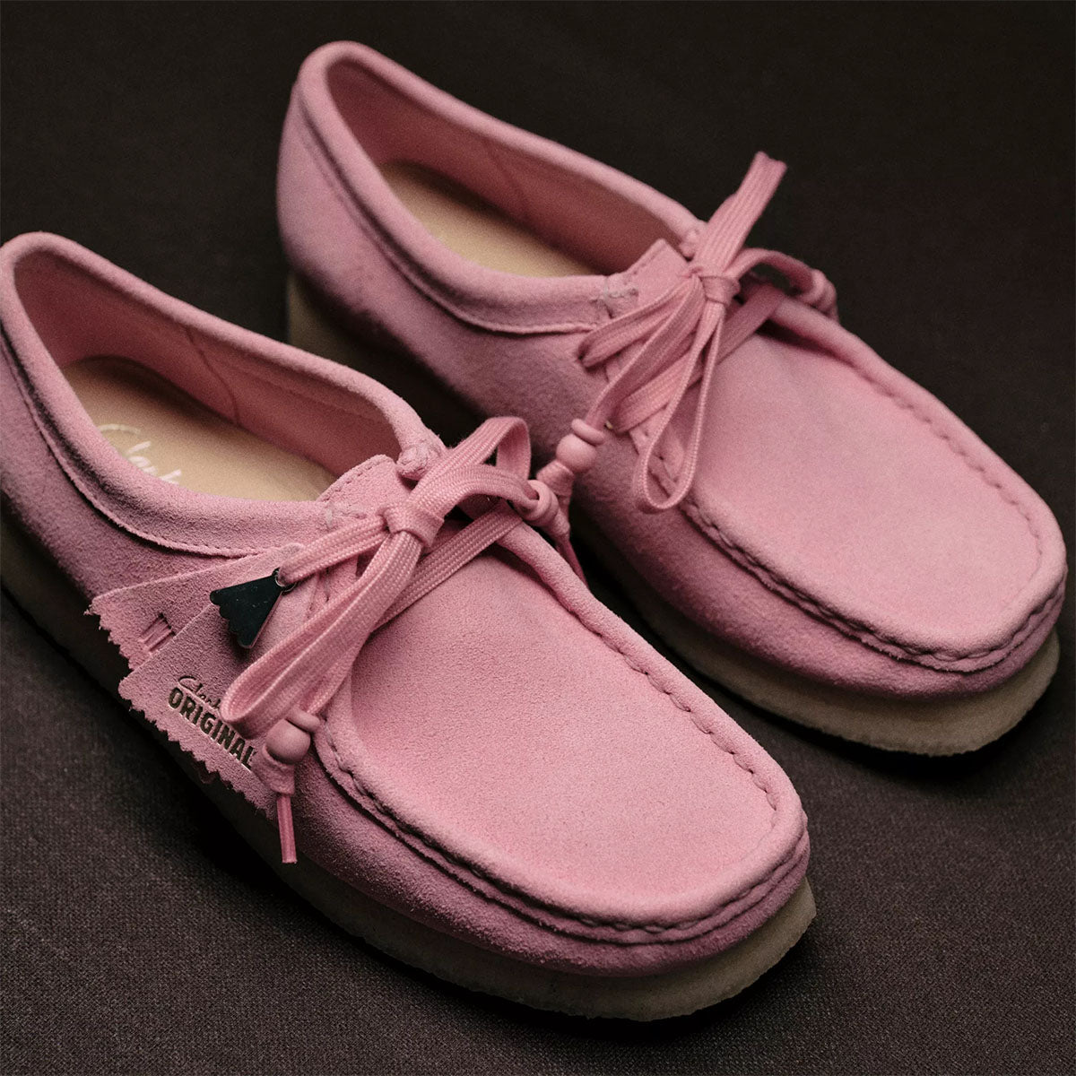 CLARKS Womens Wallabee Candy Pink - Image 7