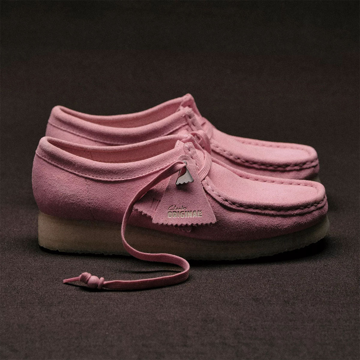 CLARKS Womens Wallabee Candy Pink - Image 8