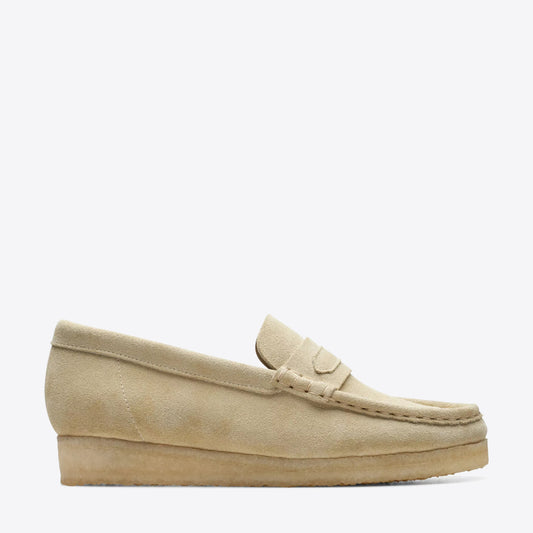CLARKS Womens Wallabee Loafer Maple Suede - Image 1
