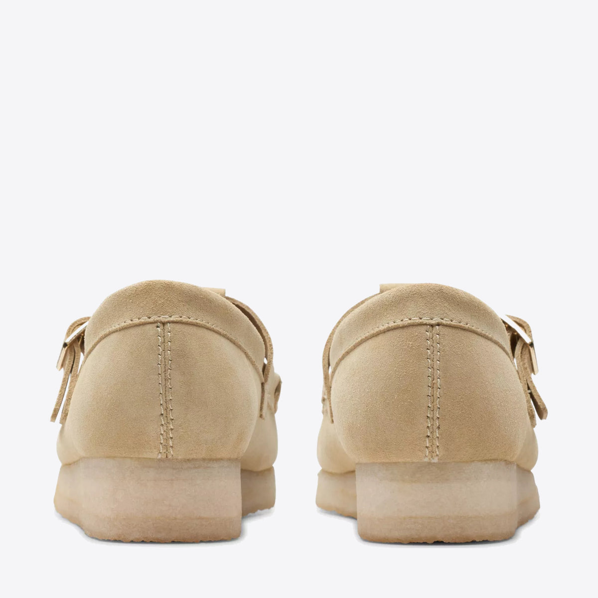 CLARKS Womens Wallabee T-Bar Maple Suede - Image 5