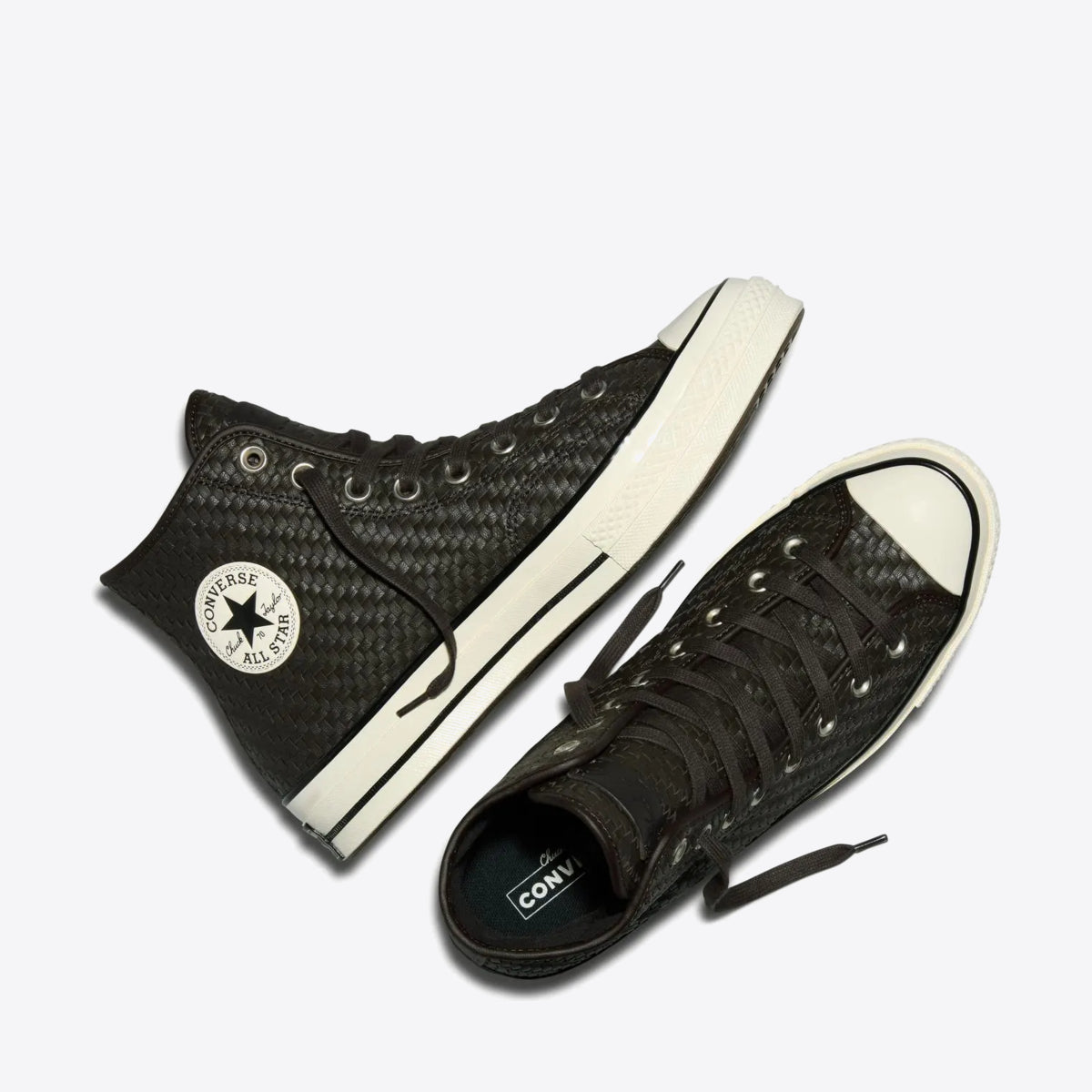 CONVERSE Chuck Taylor 70 Woven Hi Mudguard/Egret/Black - Image 0