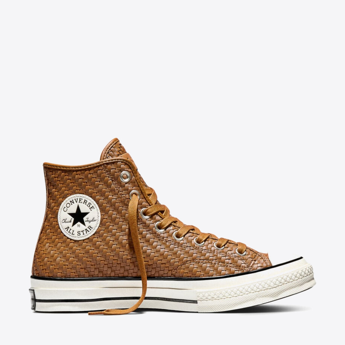 CONVERSE Chuck Taylor 70 Woven Hi Warm Tan/Egret/Black - Image 0