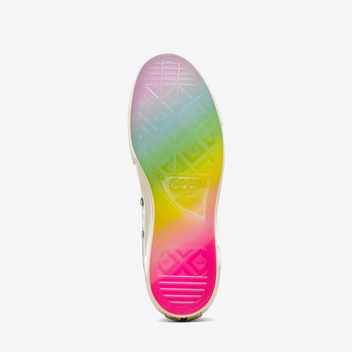 Buy CONVERSE Chuck Taylor All Star 70 Pride Hi Silver Chaos Fuschia Online Pat Menzies