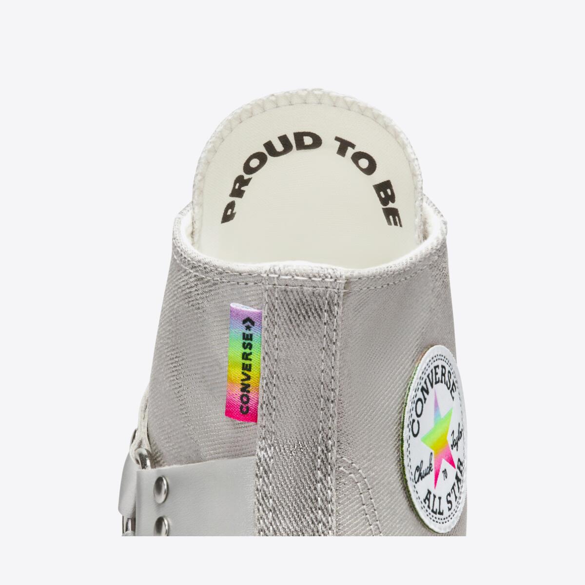 CONVERSE Chuck Taylor All Star 70 Pride Hi Silver/Chaos Fuschia - Image 8