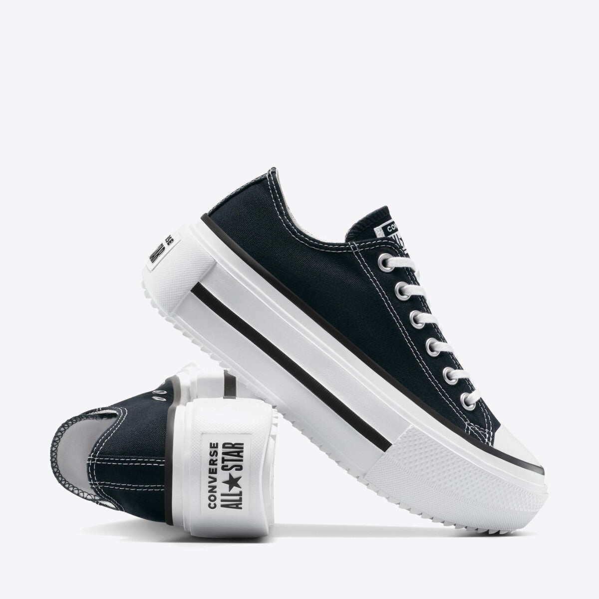 CONVERSE CT Lift Double Stack Low Black/White/Black - Image 7