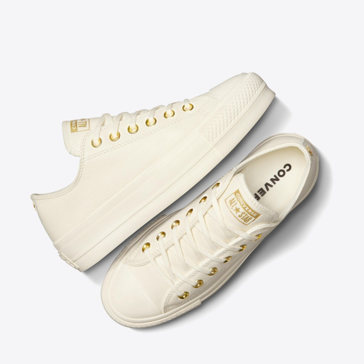 CONVERSE CT Lift Mono Leather Low Egret/Egret/Gold - Image 0