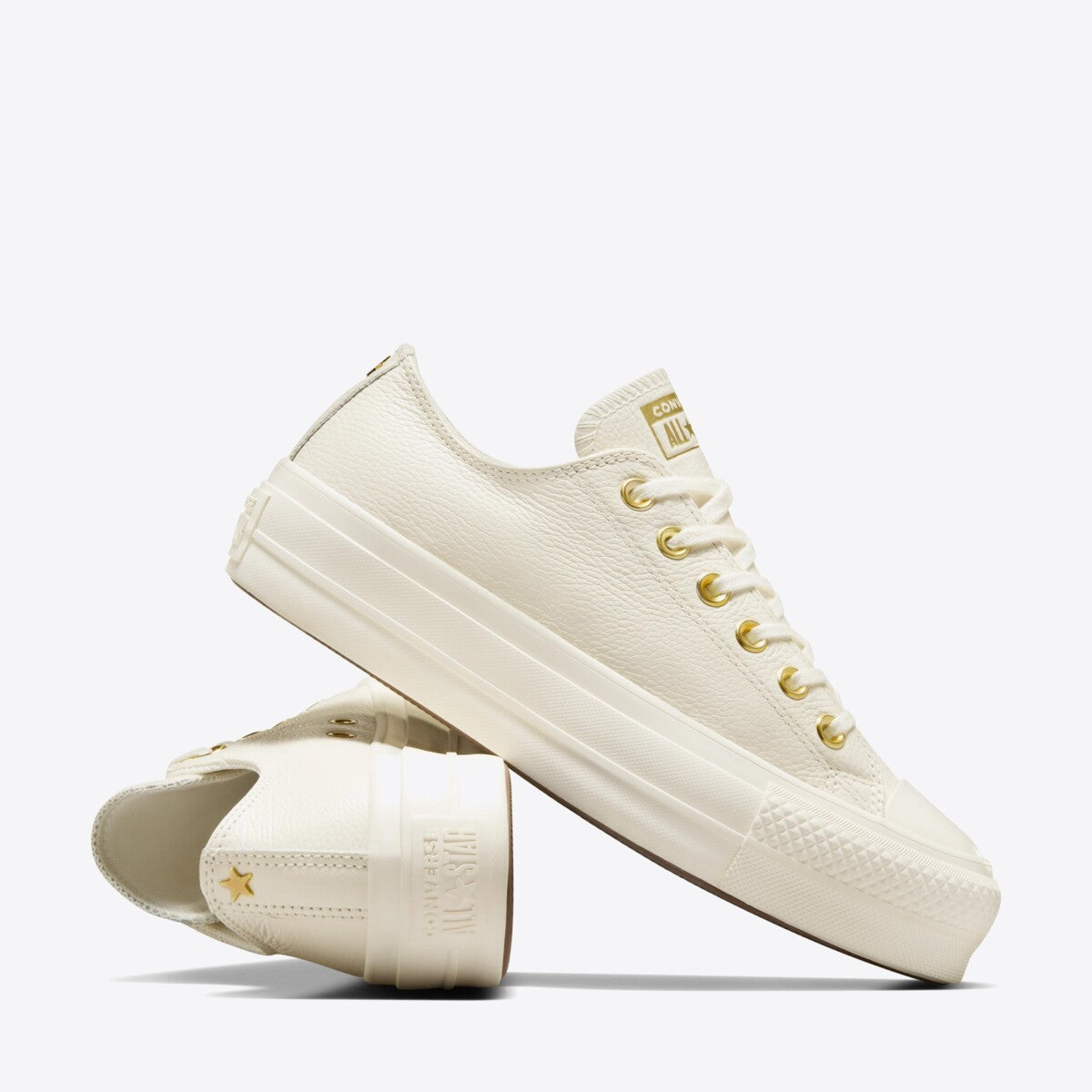 CONVERSE CT Lift Mono Leather Low Egret/Egret/Gold - Image 0