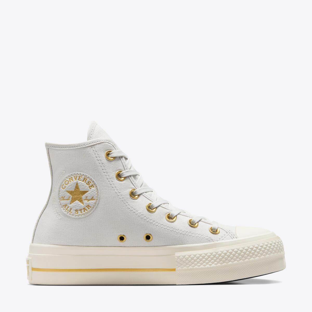 CONVERSE CT Lift Tailored Lines Hi Barely Grey/Egret/Gold - Image 1