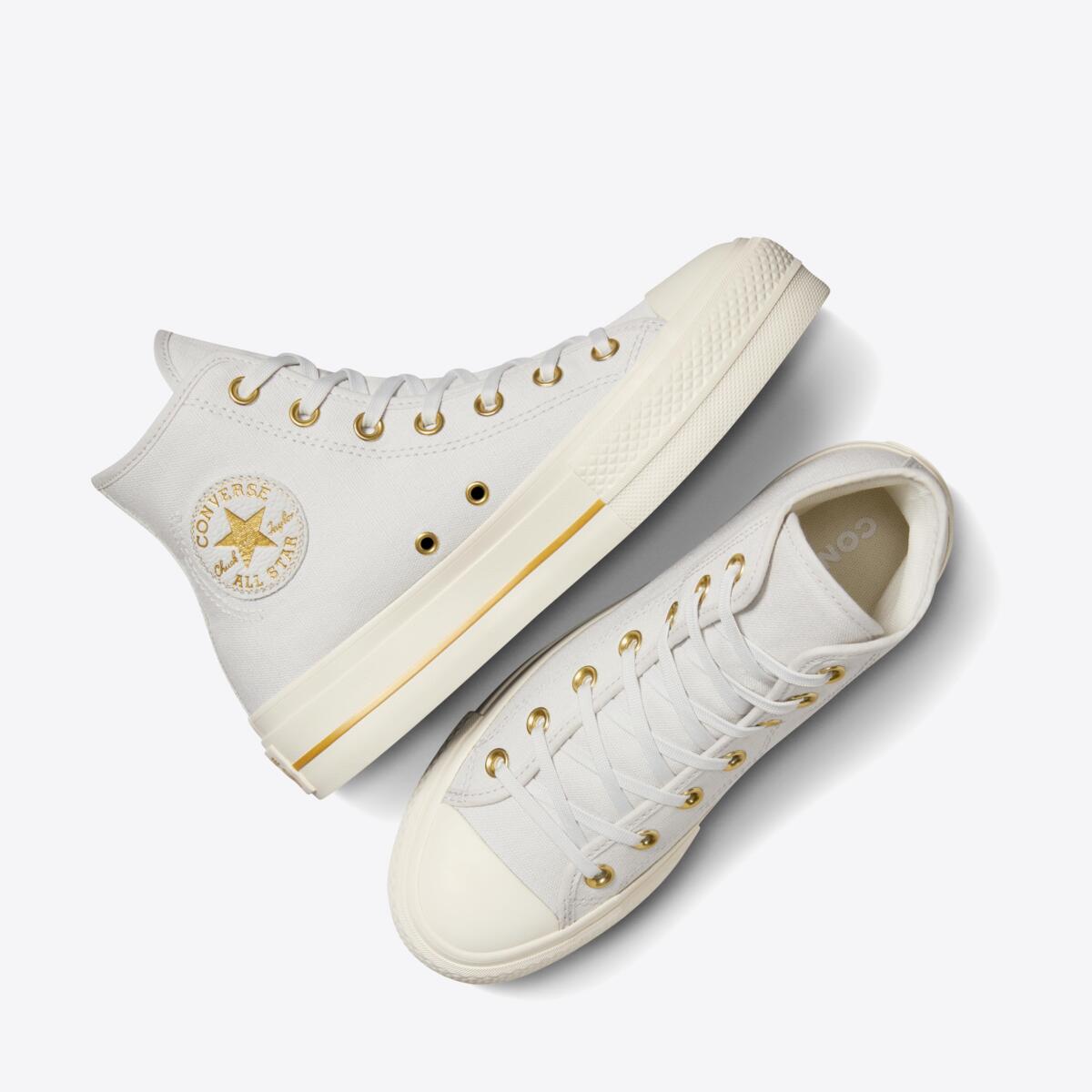 CONVERSE CT Lift Tailored Lines Hi Barely Grey/Egret/Gold - Image 4